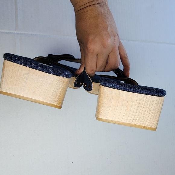 🌸 NEW Veronica Beard | Wood Sandals, size 9 - Picture 10 of 16